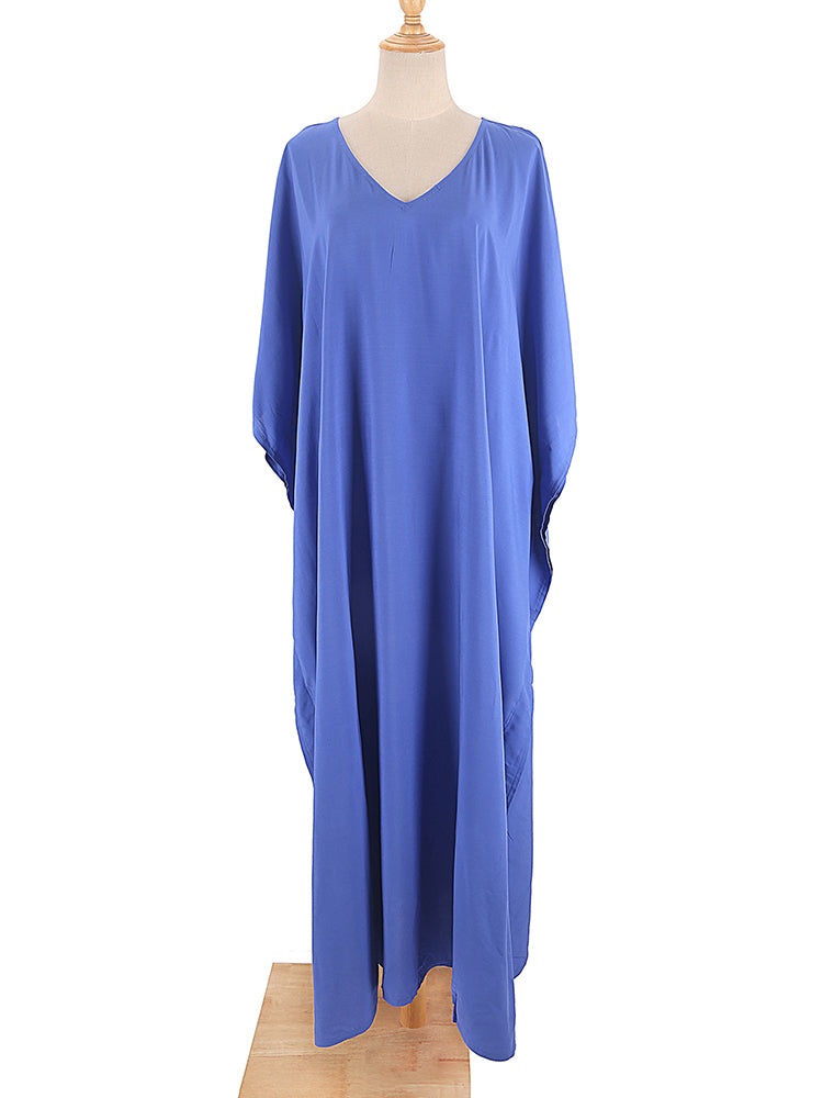 Boho Maxi Dress, Beach Dress, Kaftan Zaynab in Red, Blue, White and Yellow