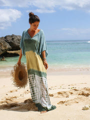 Boho Maxi Dress, Beach Dress,Kaftan Dress, Olivia in Sage