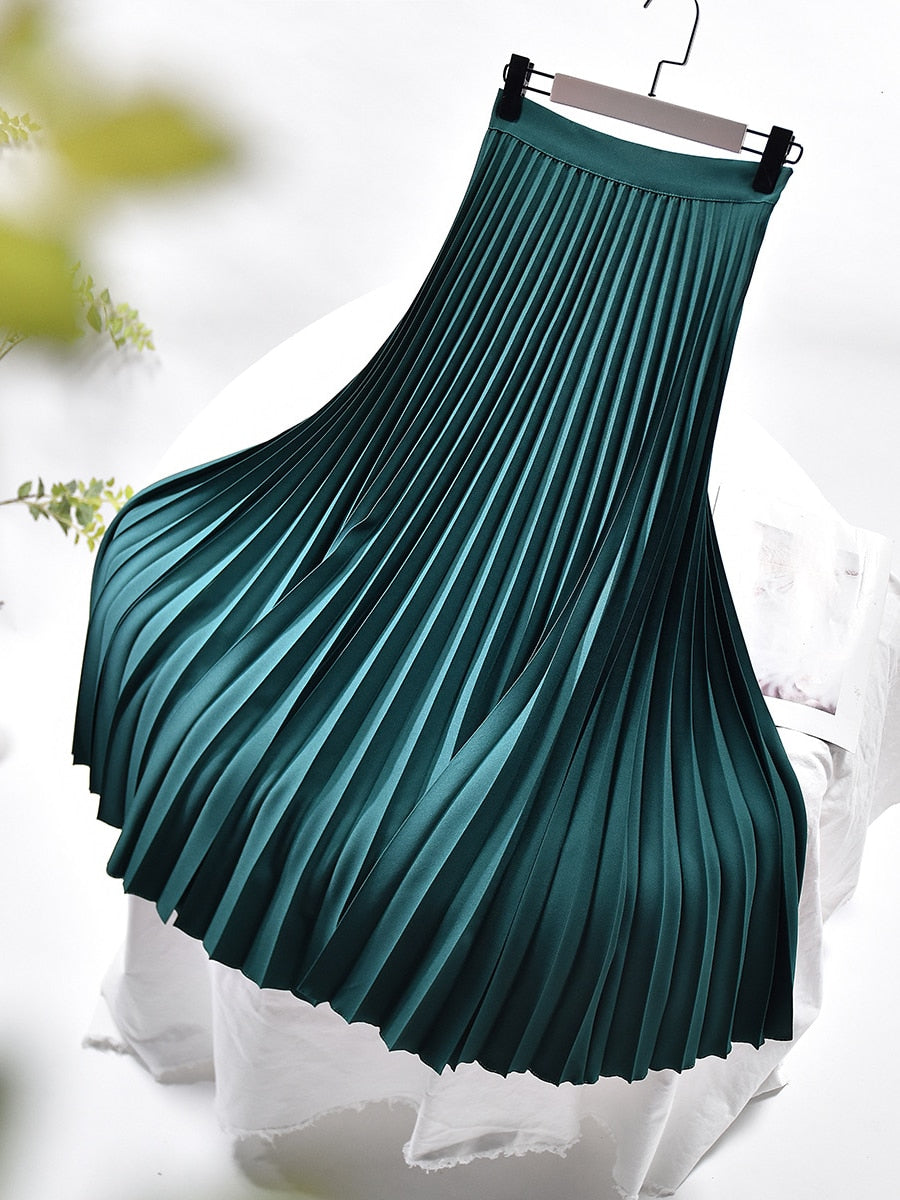 Boho Skirt, Hippie Skirts, Midi Pleated Skirt, Dark Tone
