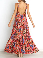 Maxi Dress - Boho Dress - Maxi Boho Sundress - Valentina Flower