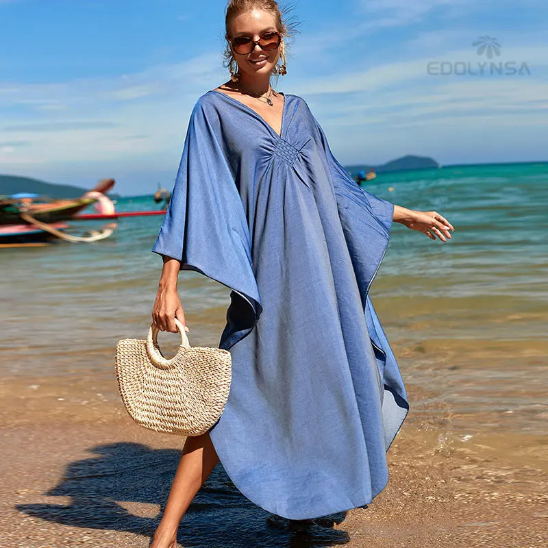 Boho Maxi Dress - Beach Dress, Kaftan Dress Orange Harmony in 15 colors
