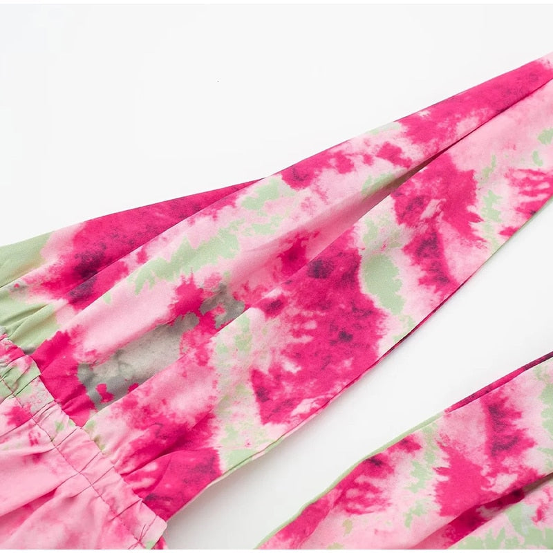 Boho Beach Dress - Mini Sexy Tie Dye Backless Halter Dress - Inner Wanderer