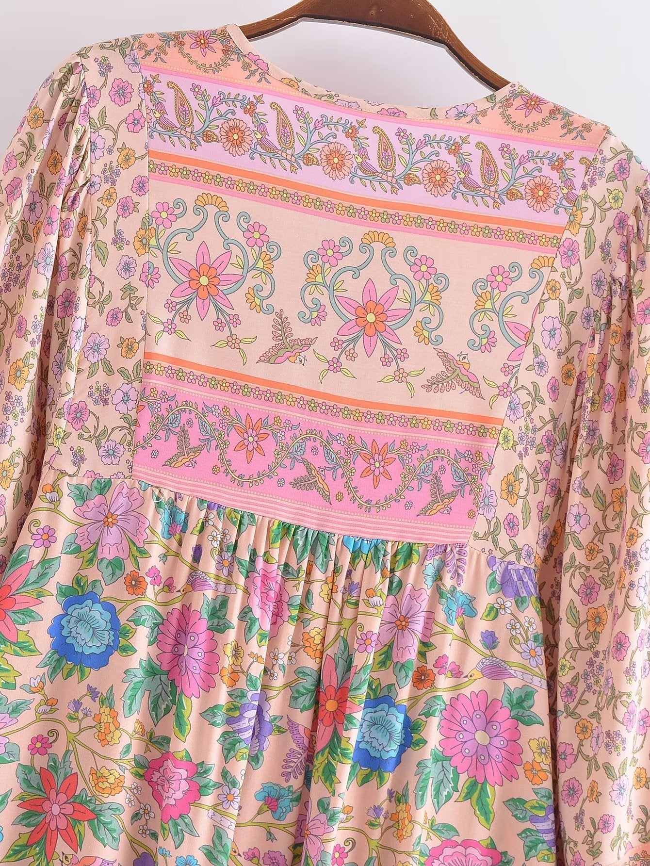 Gown Dress, Boho Maxi Dress, Loose Dress,  Elliana Flower