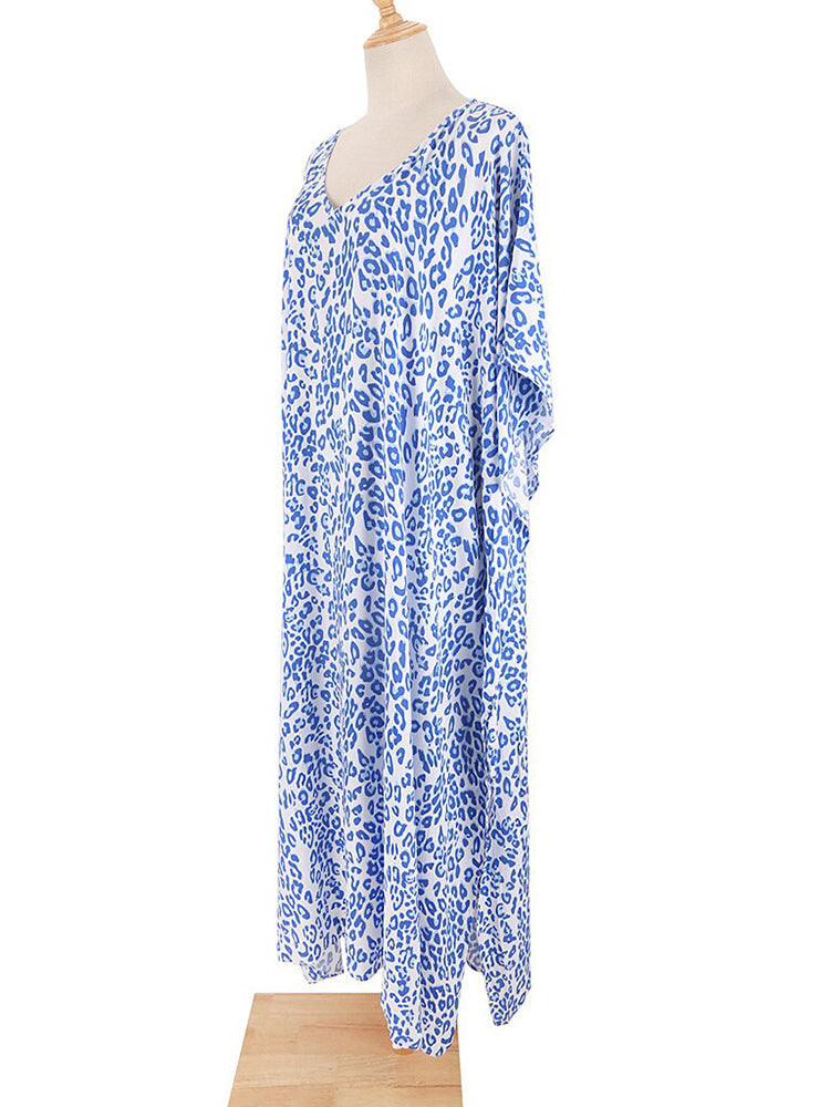 Boho Dress, Beach Dress, Blue Fern