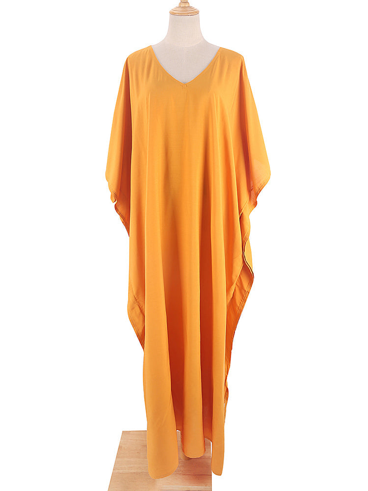 Boho Maxi Dress, Beach Dress, Kaftan Zaynab in Red, Blue, White and Yellow