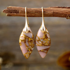 Boho Earrings, Dangle Earrings, Silver Plated  Jaspers Imperial