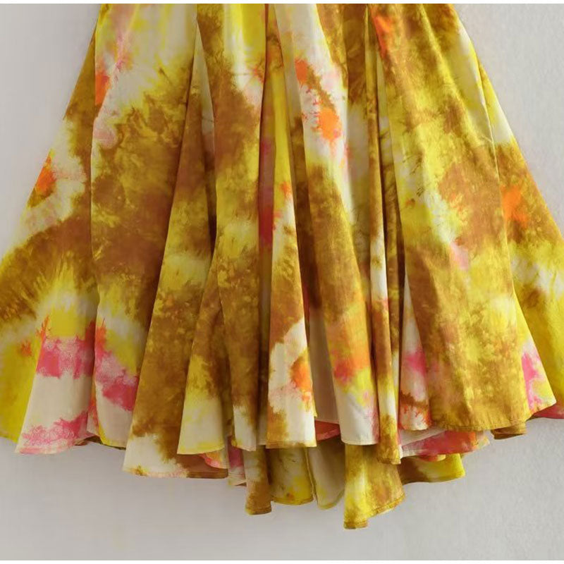 Boho Beach Dress - Mini Sexy Tie Dye Backless Halter Dress - Inner Wanderer