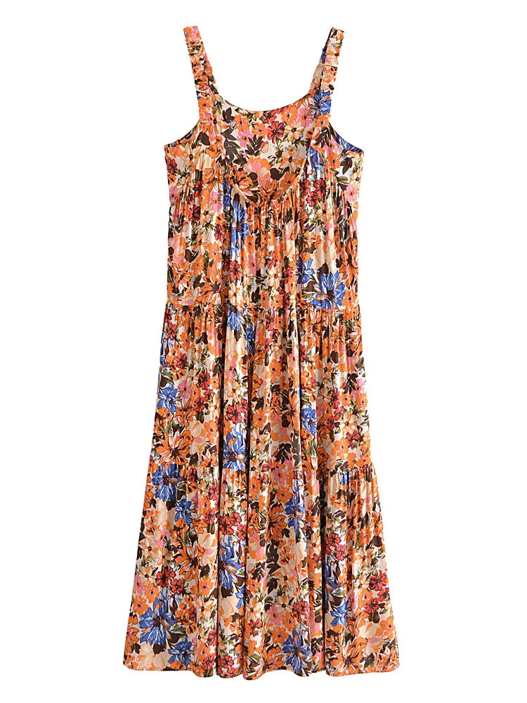 Maxi Dress - Boho Dress - Maxi Boho Sundress - Valentina Flower