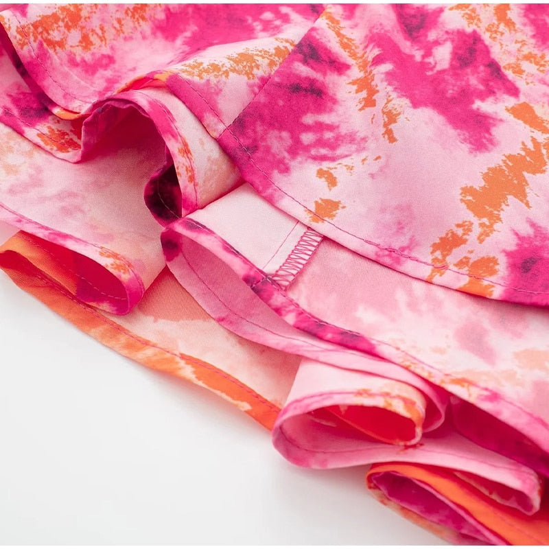 Boho Beach Dress - Mini Sexy Tie Dye Backless Halter Dress - Inner Wanderer