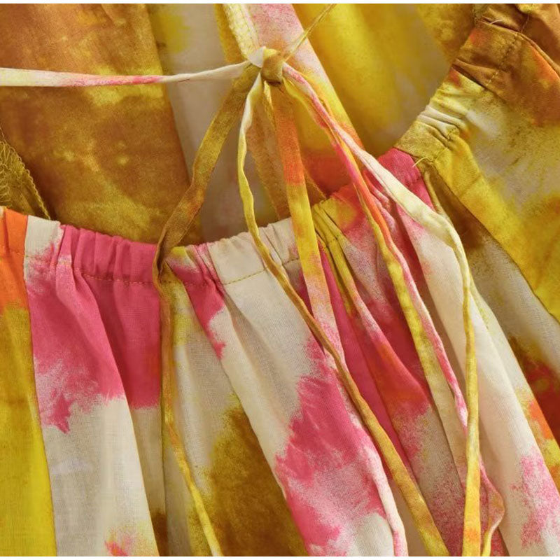 Boho Beach Dress - Mini Sexy Tie Dye Backless Halter Dress - Inner Wanderer