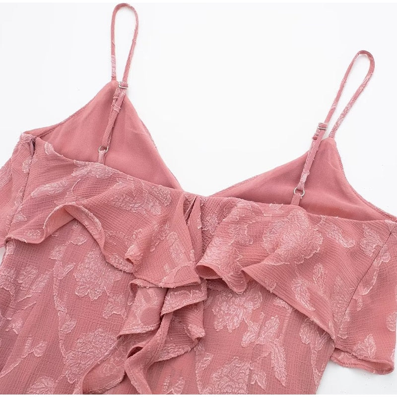 Boho Beach Dress - Ruffled Floral Dress for Your Summer Vacation Vibes Olivia