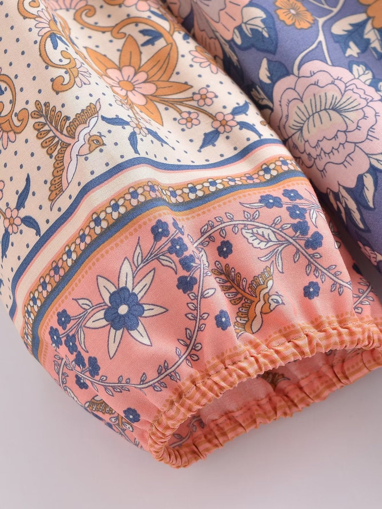 Maxi Dress, Boho Gown Dress, Scilla Elise in Pink and Blue