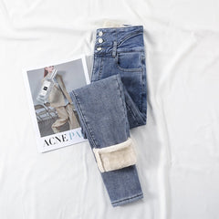 High Waist Skinny Simple Jeans Denim Pencil Pants