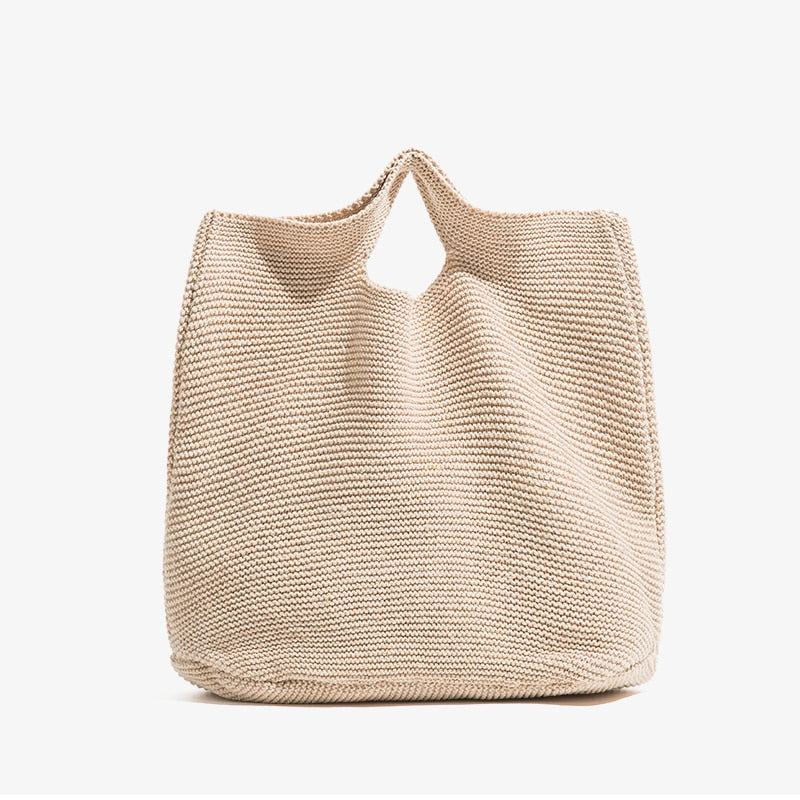 Boho Bag, Hobo Bags, Knitting Tote Bag, Satchel Handbags in Orange, Beige, Green