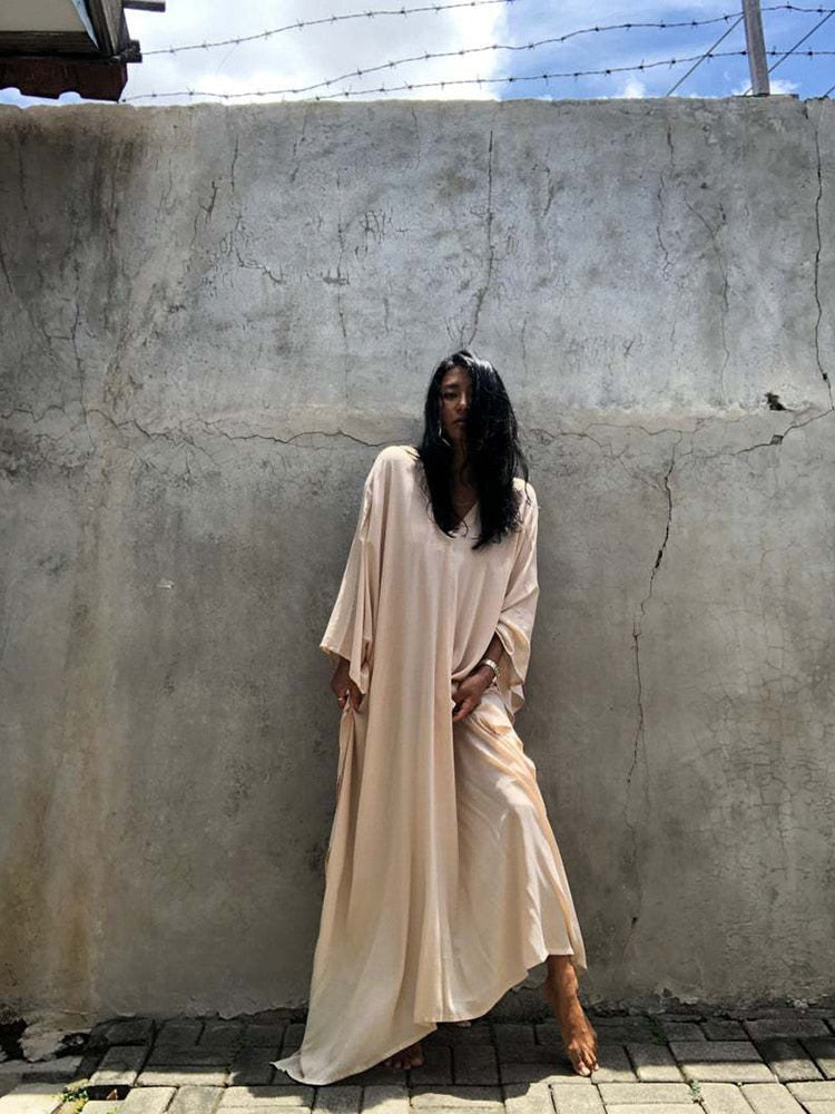 Boho Maxi Dress, Beach Dress, Kaftan Zaynab in Red, Blue, White and Yellow