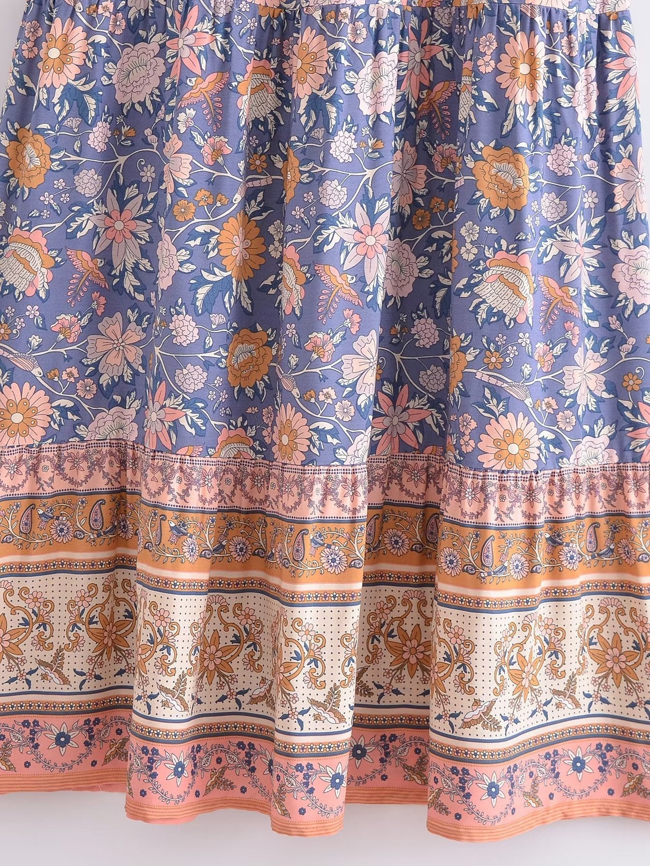 Maxi Dress, Boho Gown Dress, Scilla Elise in Pink and Blue
