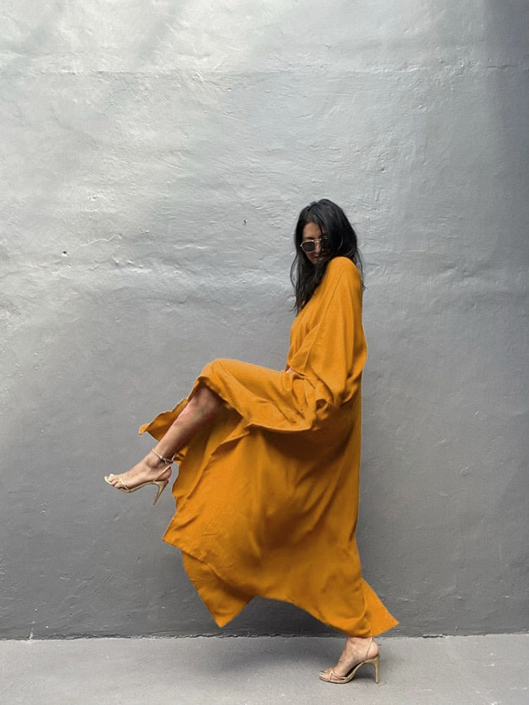 Boho Maxi Dress, Beach Dress, Kaftan Zaynab in Red, Blue, White and Yellow