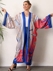 Boho Robe, Kimono Robe, Silk robe, Beach Cover up, Leaf Luxe