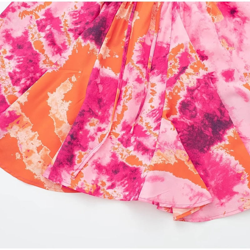 Boho Beach Dress - Mini Sexy Tie Dye Backless Halter Dress - Inner Wanderer