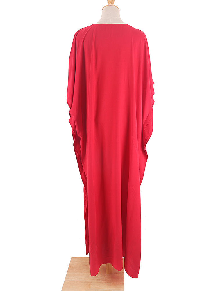 Boho Maxi Dress, Beach Dress, Kaftan Zaynab in Red, Blue, White and Yellow
