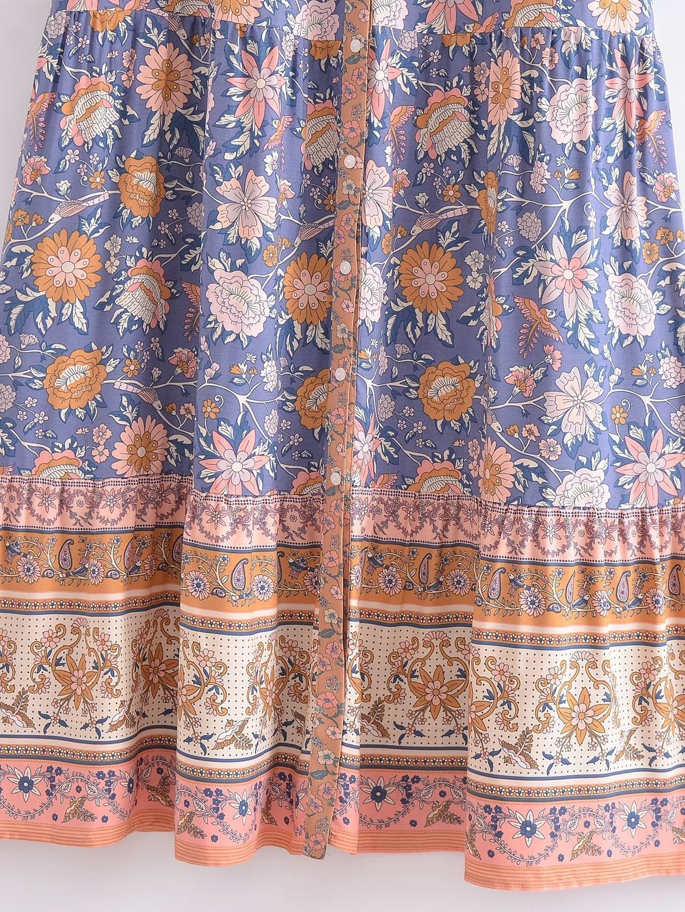 Maxi Dress, Boho Gown Dress, Scilla Elise in Pink and Blue