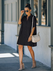 Boho Mini Dress Beach Dress, Tunic Dress, Nora in Black