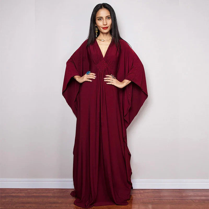 Boho Maxi Dress - Beach Dress, Kaftan Dress Blue Harmony in 15 colors
