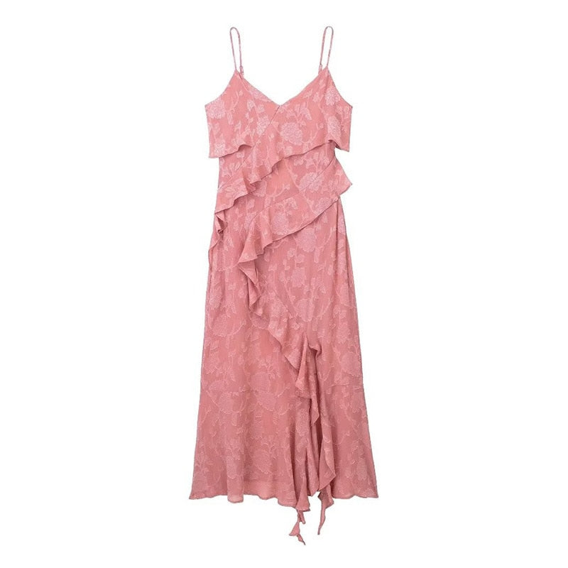 Boho Beach Dress - Ruffled Floral Dress for Your Summer Vacation Vibes Olivia