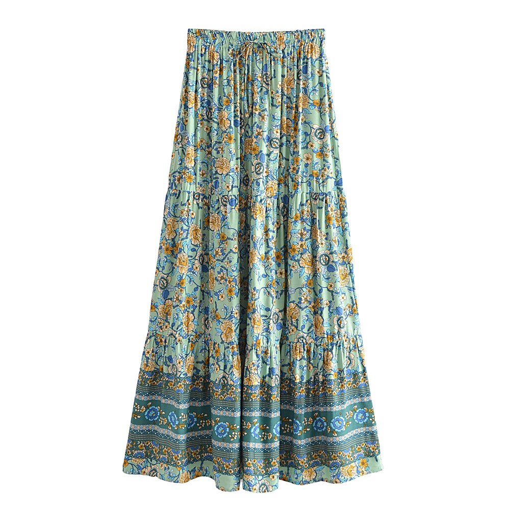 Boho Skirt, Hippie Skirts, Maxi Skirt, Elliana Green Kezia