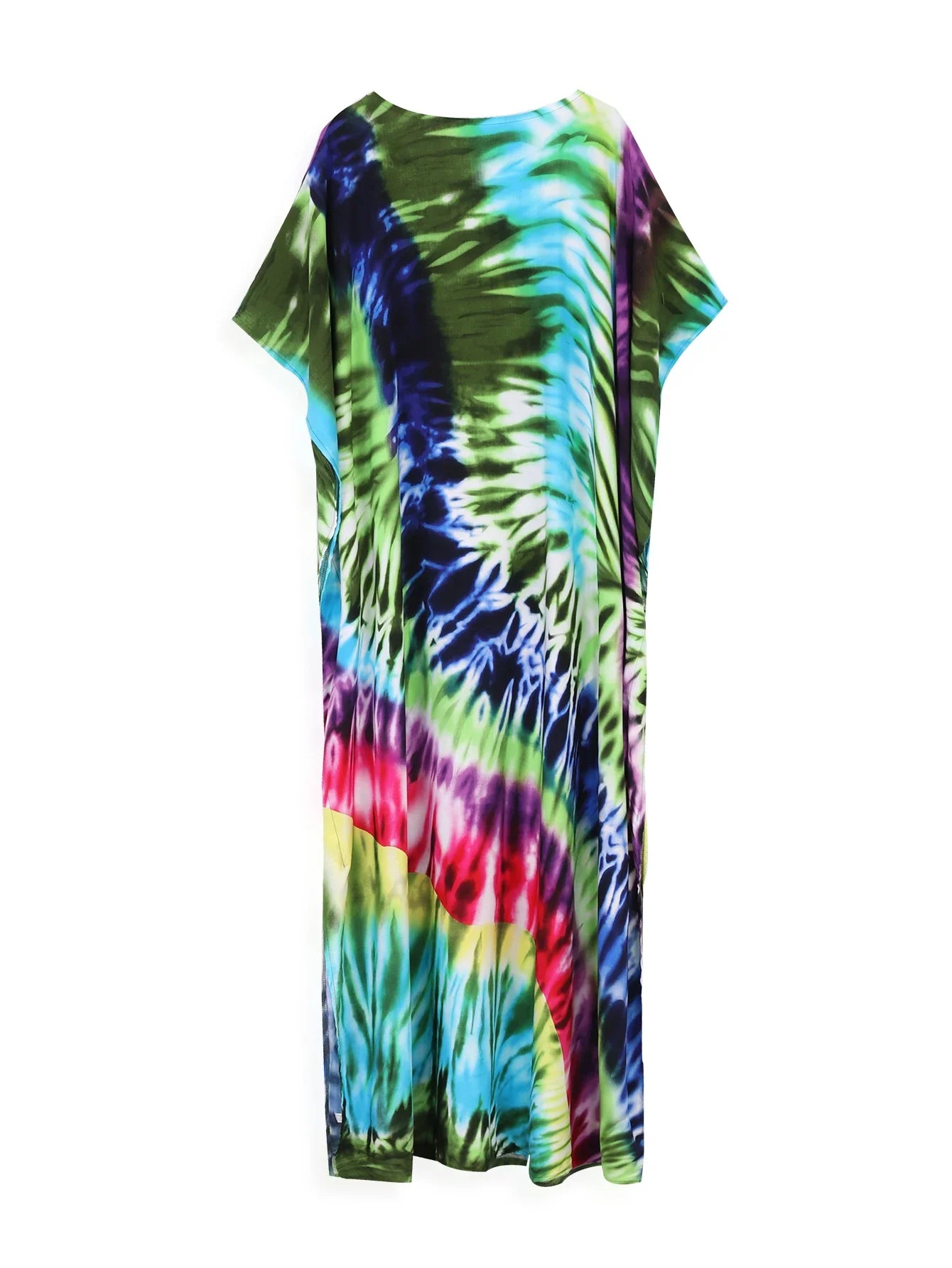 Boho Maxi Dress - Beach Dress, Kaftan Dress Danica Heart Tie Dye