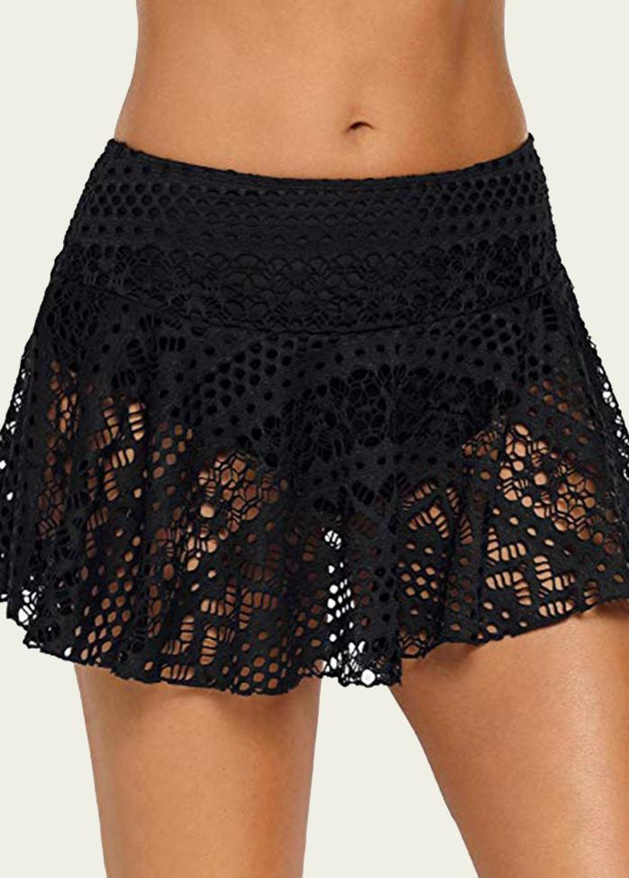Lace High Waist Swim Shorts