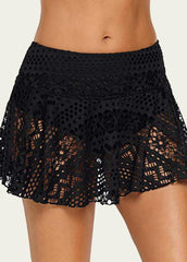Lace High Waist Swim Shorts