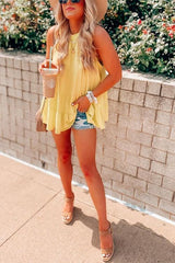 Ruffles Hem Hlater Neck Top