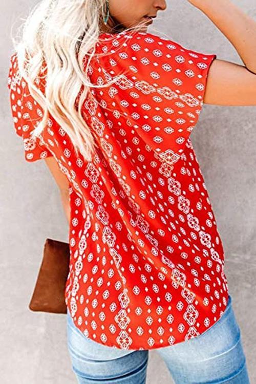 V Neck Loose Blouse