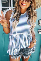 Print Sleeveless T Shirt