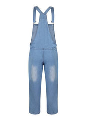 Vintage Drawstring Denim Jumpsuit