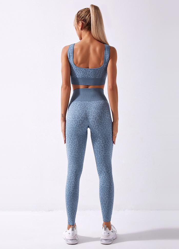 Leopard High Waist Yoga Bra And Pants