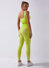 Leopard High Waist Yoga Bra And Pants