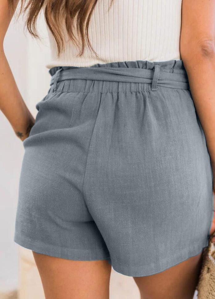 High Waist Solid Color Shorts