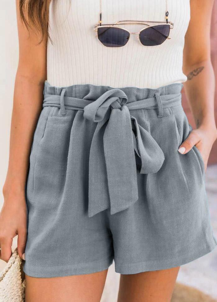 High Waist Solid Color Shorts