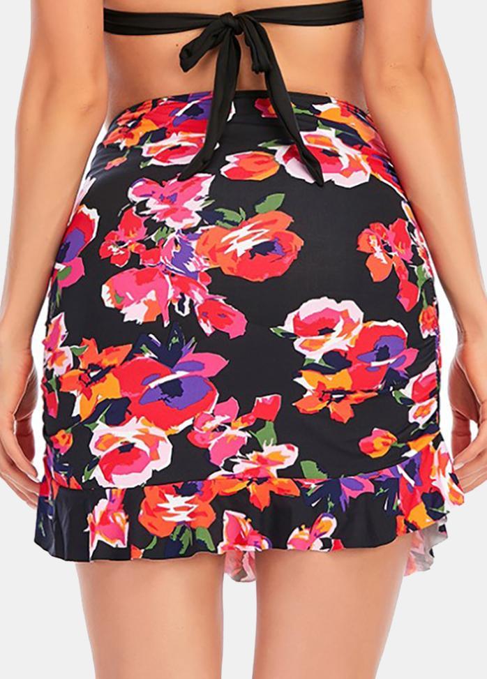 High Waist Printed Swim Shorts