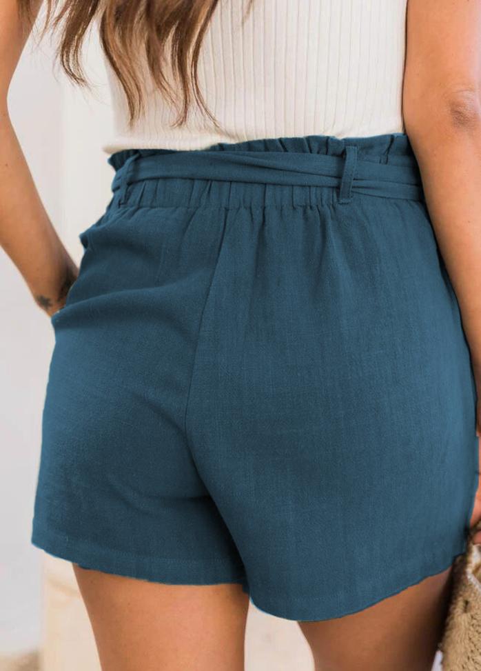 High Waist Solid Color Shorts