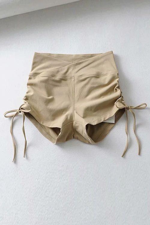 Drawstring V Waist Shorts