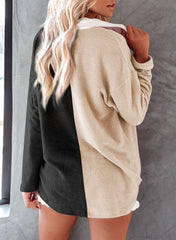 Double Front Pocket Button Down Fleece Shacket