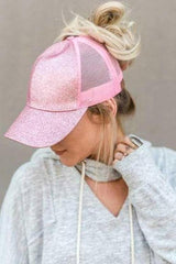 Sequin Mesh Baseball Cap