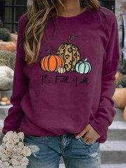 Halloween Pumpkin Print Raglan Sleeve Tops