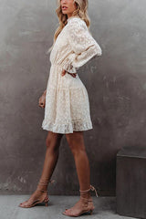 Desired Admired Elastic Waist Textured Mini Dress