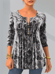 Women's New T-shirt Fashion Printing Printing and Dyeing Round Neck Long-sleeved T-shirt Tops S,M,L,XL,XXL,3XL,4XL,5XL