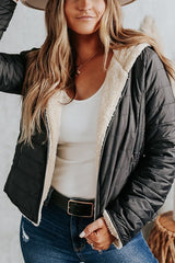 Hooded Sherpa Puffer Jacket