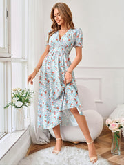 GOLDIE SHORT SLEEVE FLORAL MAXI DRESS